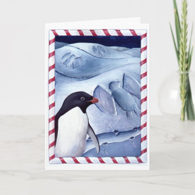 Tarjeta Festiva Ángeles de la nieve (Anverso)
