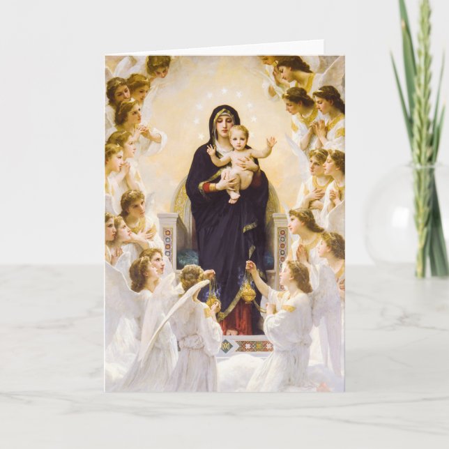 Tarjeta Festiva Ángeles del reino de la gloria (Anverso)