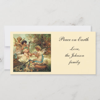 Tarjeta Festiva Ángeles músicos por Hans Zatzka, Bella Artes victo