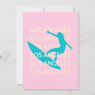 Tarjeta Festiva Angeles Travel Art, California, Travel Art, Preppy