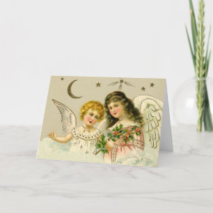 Tarjeta Festiva Ángeles y holly