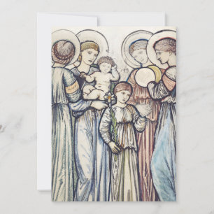 Tarjeta Festiva Ángeles y niños de Sir Edward Burne–Jones