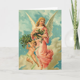 Tarjeta Festiva Angels de época