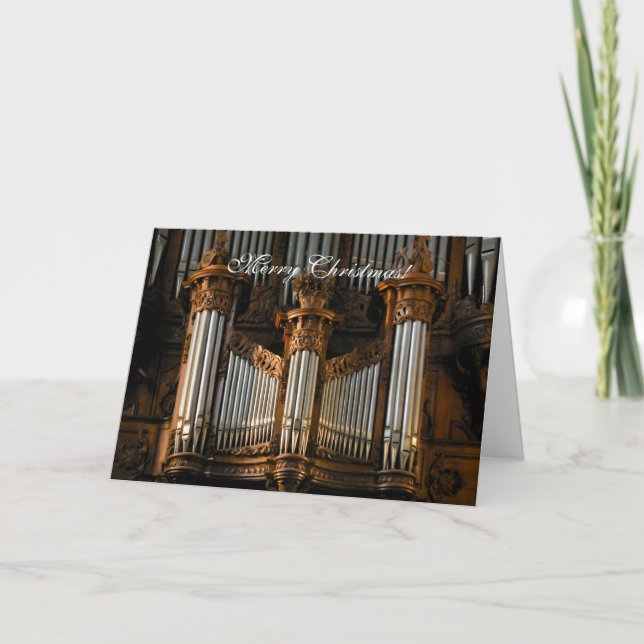 Tarjeta Festiva Angers Cathedral organ (Anverso)