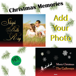 Tarjeta Festiva Anillo de las campanas de Sleigh 🎅 Santa Navidade