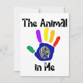 TARJETA FESTIVA ANIMAL IN ME PARTY INVITE