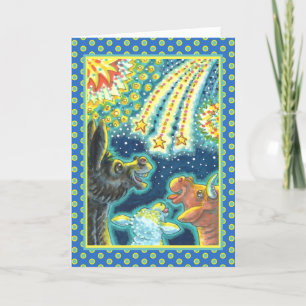 TARJETA FESTIVA ANIMALES DE BARNYARD FARM EN EL CUARTO DE JULIO