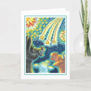 TARJETA FESTIVA ANIMALES DE BARNYARD FARM EN EL CUARTO DE JULIO