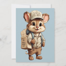 Tarjeta Festiva Animales de Dibujos Animados Lindos Entrega Especi