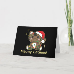 Tarjeta Festiva Animales de gatos Navidades se burlan de gatos y m
