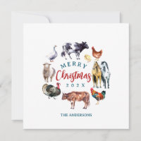 Animales de granja decoración acuarela campestre