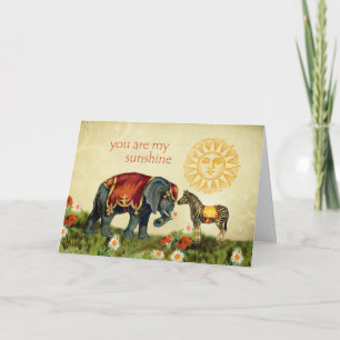 Tarjeta Festiva Animales de San Valentín de época enamorados