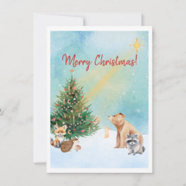 Tarjeta Festiva Animales de Woodland