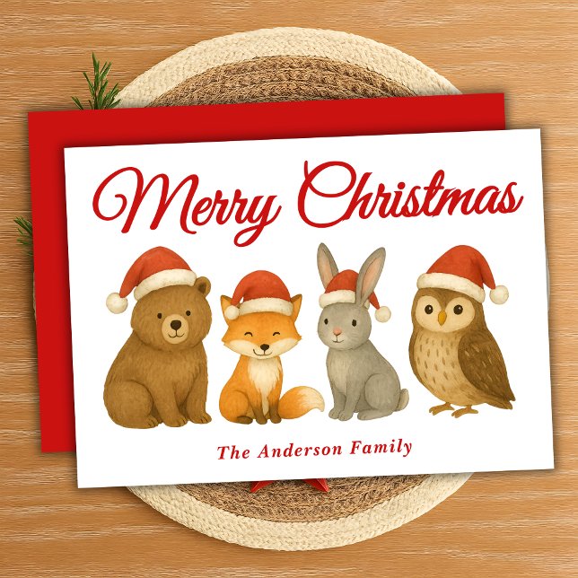 Tarjeta Festiva Animales de Woodland singulares en Navidades de Sa (Subido por el creador)