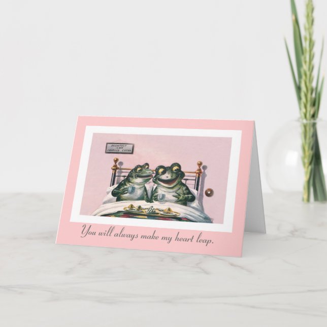 Tarjeta Festiva Animales divertidos; El día de San Valentín de ran (Anverso)