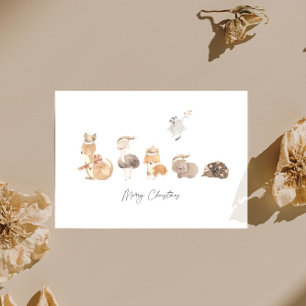 Tarjeta Festiva Animales Nativos Australianos Navideños Lindos