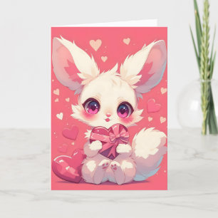 Tarjeta Festiva Anime Animal Cute Heart
