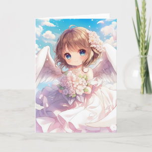 Tarjeta Festiva Anime Chica Angel Bride