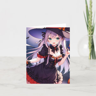 Tarjeta Festiva Anime de Halloween S