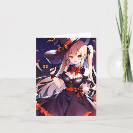 Tarjeta Festiva Anime de Halloween Y