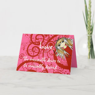 Tarjeta Festiva Anime Love-Quote~Robert Frost