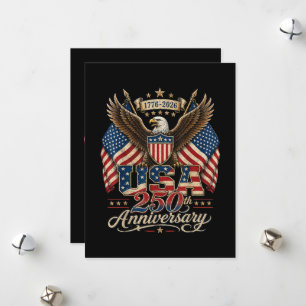Tarjeta Festiva Aniversario 250 de América EE. UU. 1776 2026
