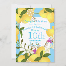 Aniversario de Bodas Lemon Squeeze Azul