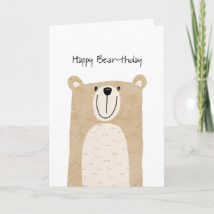 Tarjeta Festiva Aniversario del oso caprichoso