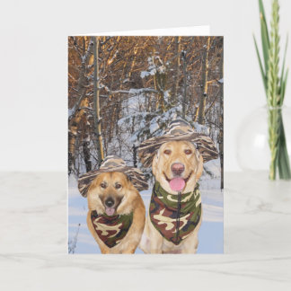 Tarjeta Festiva Aniversario del Personalizable de Perros/Laborator