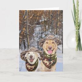 Tarjeta Festiva Aniversario del Personalizable de Perros/Laborator