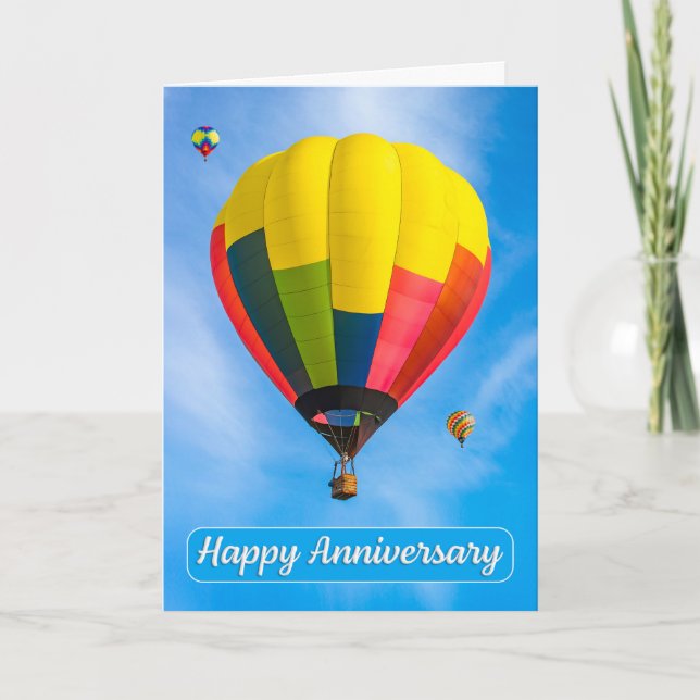 Tarjeta Festiva Aniversario Feliz Para Cualquiera De Los Globos De (Anverso)