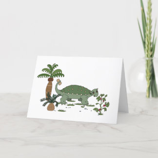 Tarjeta Festiva Ankylosauro Dinosaurio