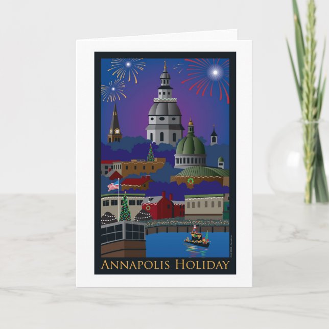 Tarjeta Festiva Annapolis Holiday with title (Anverso)