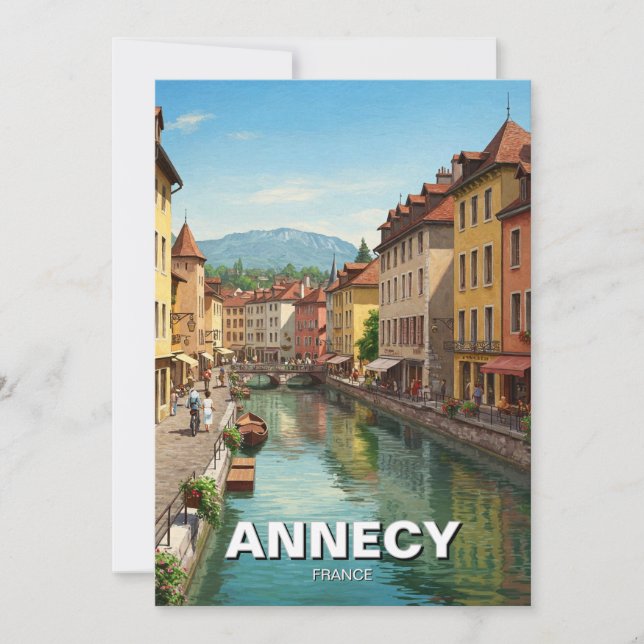 Tarjeta Festiva Annecy France (Anverso)