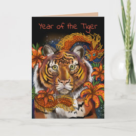 Tarjeta Festiva Año chino del tigre