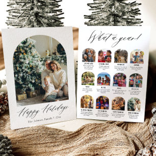 Tarjeta Festiva Año de arte moderno en revisión de Navidades de fo
