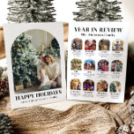 Tarjeta Festiva Año de arte moderno en revisión de Navidades de fo<br><div class="desc">Comparte los momentos favoritos de tu familia del año con nuestra tarjeta de vacaciones de Navidades fotográficos de la familia con el Año del Arco Moderno en Revisión. Este elegante diseño presenta una elegante disposición en arco, perfecta para mostrar una colección de sus preciadas fotos del año pasado. Cada imagen...</div>