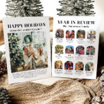 Tarjeta Festiva Año de arte moderno en revisión de Navidades de fo<br><div class="desc">Comparte los momentos favoritos de tu familia del año con nuestra tarjeta de vacaciones de Navidades fotográficos de la familia con el Año del Arco Moderno en Revisión. Este elegante diseño presenta una elegante disposición en arco, perfecta para mostrar una colección de sus preciadas fotos del año pasado. Cada imagen...</div>