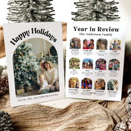 Tarjeta Festiva Año de arte moderno en revisión de Navidades de fo