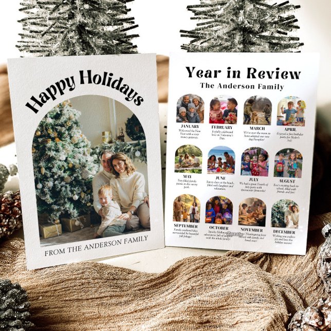 Tarjeta Festiva Año de arte moderno en revisión de Navidades de fo (Subido por el creador)