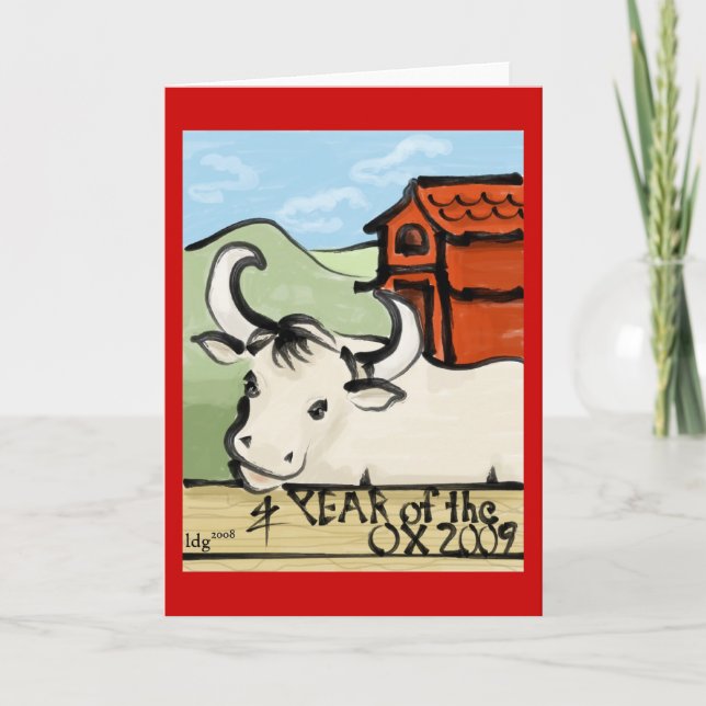 Tarjeta Festiva Año de la Granja Ox 2009 (Anverso)