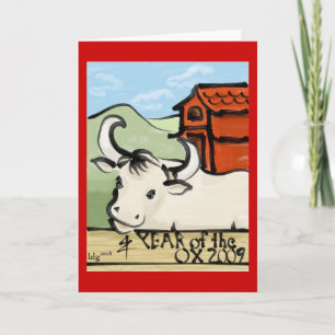 Tarjeta Festiva Año de la Granja Ox 2009
