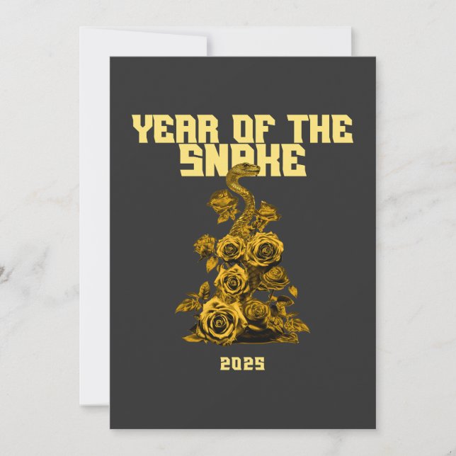 Tarjeta Festiva Año de la serpiente 2025 (Anverso)
