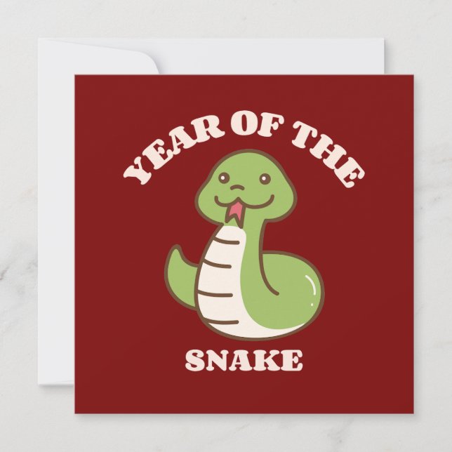 Tarjeta Festiva año de la serpiente 2025 niños (Anverso)