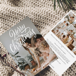 Tarjeta Festiva Año de reseña Collage de fotos Navidades modernos