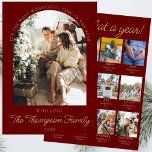 Tarjeta Festiva Año De Revisión Del Collage De Los Navidades De Fo<br><div class="desc">Celebra los momentos más destacados de tu año con nuestra tarjeta de vacaciones Collage de Navidades de fotografía What A Year. Esta hermosa tarjeta le permite capturar y compartir sus momentos más apreciados en un collage de fotos elegante, convirtiéndolo en el boletín de Navidades familiares perfecto o tarjeta de vacaciones...</div>