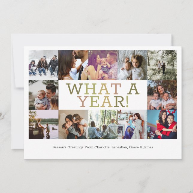 Tarjeta Festiva Año De Revisión Doce Navidades Personalizados De F (Anverso)