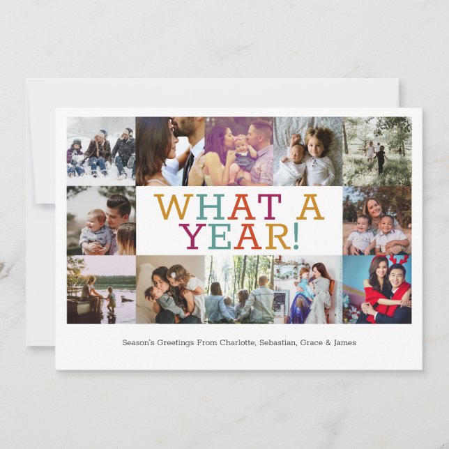 Tarjeta Festiva Año De Revisión Doce Navidades Personalizados De F (Anverso)