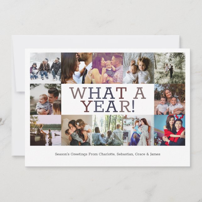 Tarjeta Festiva Año De Revisión Doce Navidades Personalizados De F (Anverso)