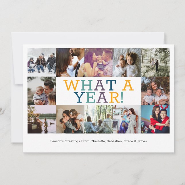 Tarjeta Festiva Año De Revisión Doce Navidades Personalizados De F (Anverso)